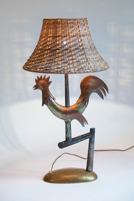 Wrought Iron Bird Table Lamp 1940s