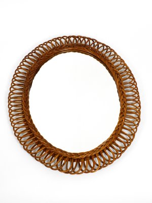 Large Italian Rattan Wall Mirror 1960s For At Pamono Large Italian Rattan Wall Mirror 1960s