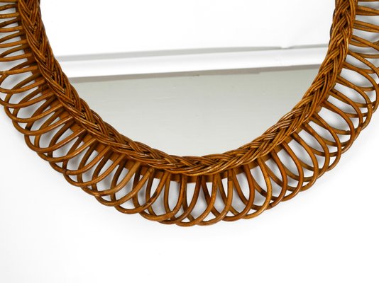 Large Italian Rattan Wall Mirror 1960s For At Pamono Large Italian Rattan Wall Mirror 1960s