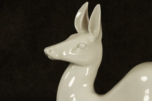 Vintage Porcelain Deer Figurine by Lomonosov