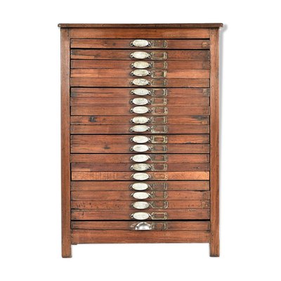 Wooden Printer Furniture With Drawers 1940s For Sale At Pamono