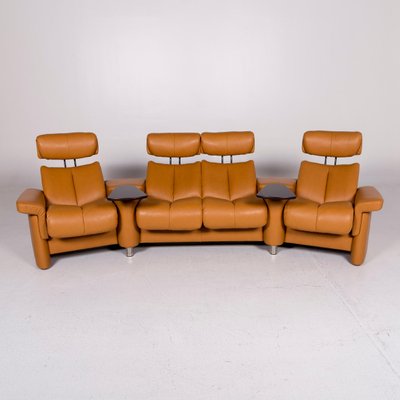 Vintage Mustard Yellow Leather 4 Seater Corner Sofa From Leather 4 Seater Corner Sofa