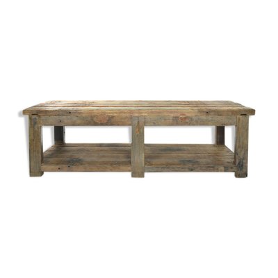 Patinated Wooden Dining Table 1940s For At Pamono Patinated Wooden Dining Table 1940s