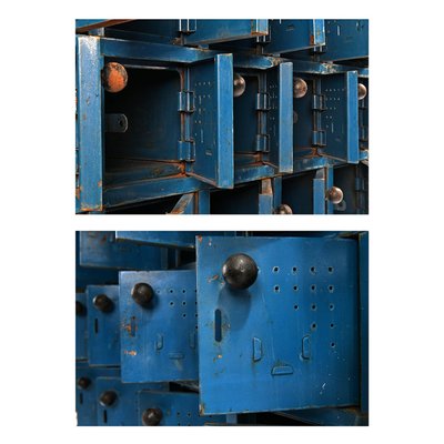 Blue Metal Workshop Dresser, 1940s for sale at Pamono Blue Metal Workshop Dresser, 1940s for sale at Pamono
