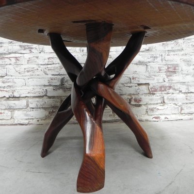 Table Basse en Bois Dur Africaine, années 50 en vente sur Pamono table basse africaine (aprés)