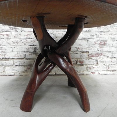 Table Basse en Bois Dur Africaine, années 50 en vente sur Pamono table basse africaine (aprés)
