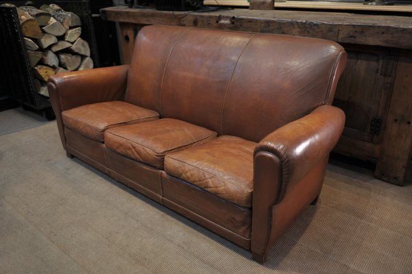 Vintage Brown Leather 3 Seater Sofa, Distressed Brown Leather Sofa Uk