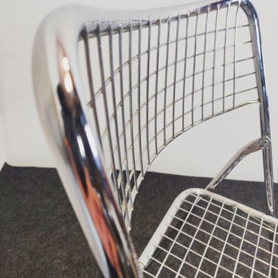 Chrome Folding Chairs By Niels Gammelgaard For Ikea 1970s Set Of