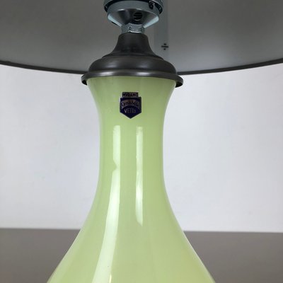 Mid Century Lime and Opaline Murano Glass Table Lamp from Cenedese Vetri Mid Century Lime and Opaline Murano Glass Table Lamp from Cenedese Vetri