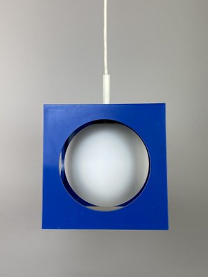 Vintage Plastic And Glass Cube Ceiling Lamp From Richard Essig For