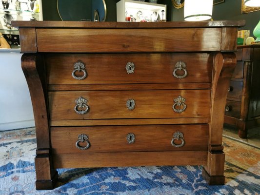 Antique French Walnut Restoration Period Dresser For Sale At Pamono