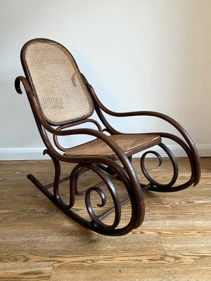 Antique Victorian Bentwood And Cane Rocking Chair By Michael