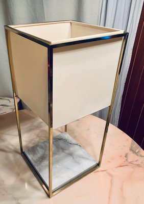brass and marble table lamp