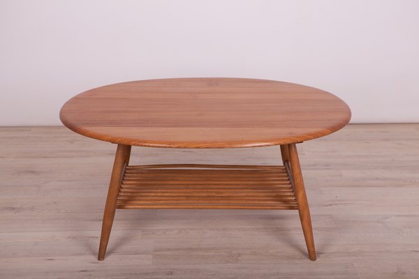 Mid Century Elm Coffee Table By Lucian Ercolani For Ercol 1960s For Sale At Pamono