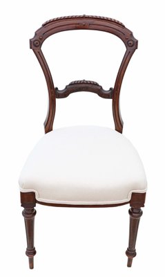 Antique Victorian Walnut Balloon Back Dining Chairs Set Of 4 For
