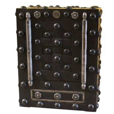 Antique French Wrought Iron Studded Safe For Sale At Pamono