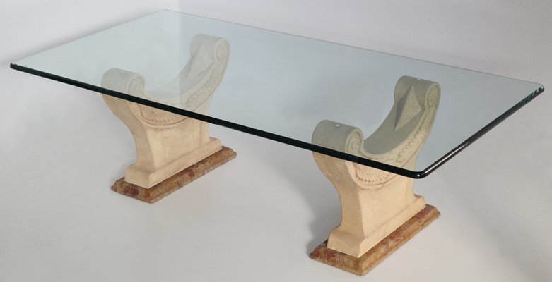 Yellow sale marble table