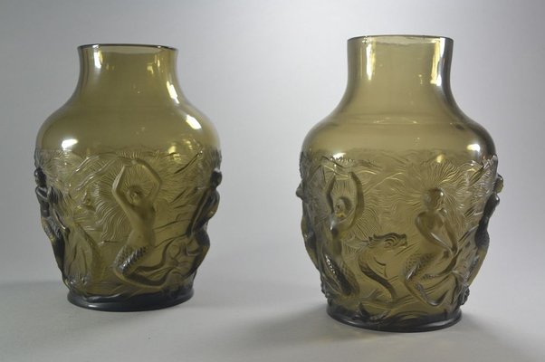 Art Deco Vases From Verlys 1920s Set Of 2 For Sale At Pamono