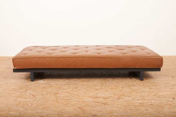 Brown Leather Daybed 1960s, Leather Daybed Cover