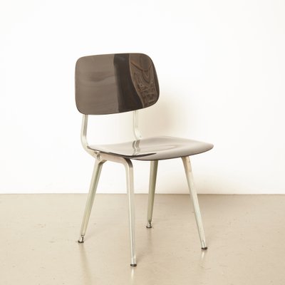 Black Plastic and Zinc Model Revolt Side Chair by Friso Kramer for Ahrend De Cirkel, 2000s Black Plastic and Zinc Model Revolt Side Chair by Friso Kramer for Ahrend De Cirkel, 2000s