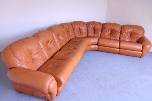 Vintage Leather Corner Sofa For At, Vintage Brown Leather Corner Sofa