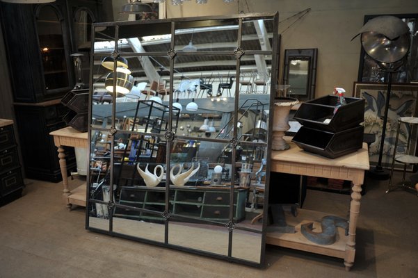Large Industrial Metal Mirror 1920s For At Pamono Large Industrial Metal Mirror 1920s