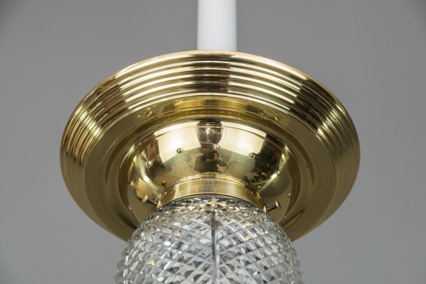 Jugendstil Cut Glass Ceiling Lamp 1908 For At Pamono - Vintage Cut Glass Ceiling Light