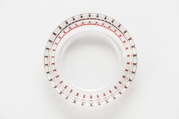 Sucrier en verre épais ancien et bec verseur en inox