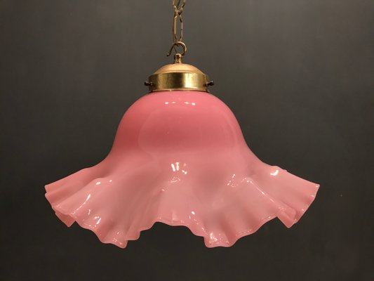 Murano Glass Blossom Pink Pendant Lamps 1960s Set Of 2 For At Pamono Murano Glass Blossom Pink Pendant Lamps, Pink Glass Ceiling Light Shade