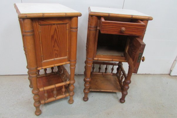Antique Pine Nightstands 1900s Set Of 2 For Sale At Pamono