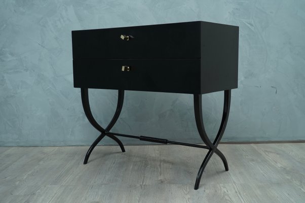 Black & Brass Dresser, 1970s for sale at Pamono