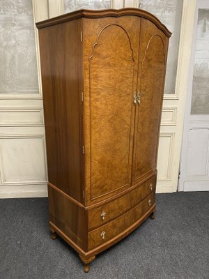 Queen Anne Style Burl Walnut Wardrobe 1920s For Sale At Pamono