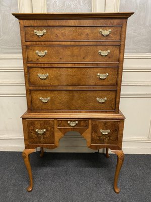 Queen Anne Style Burl Walnut Dresser 1920s For Sale At Pamono