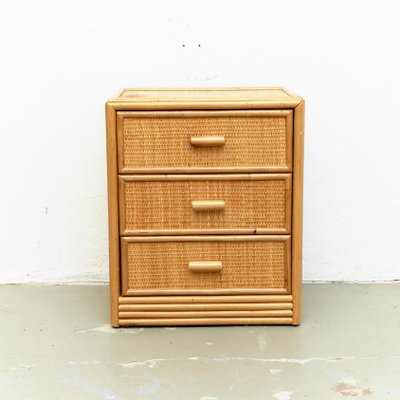 Spanische Nachttische Aus Bambus Rattan 1960er 2er Set Bei