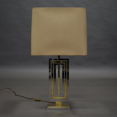 brass and chrome table lamps