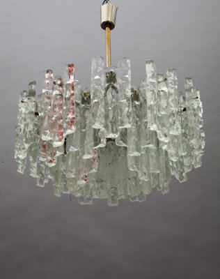Ice Glass Chandelier by J.T. Kalmar for Kalmar, 1960s Ice Glass Chandelier by J.T. Kalmar for Kalmar, 1960s