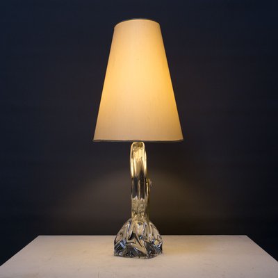 French Crystal Table Lamp From Daum, Crystal Side Table Lamps