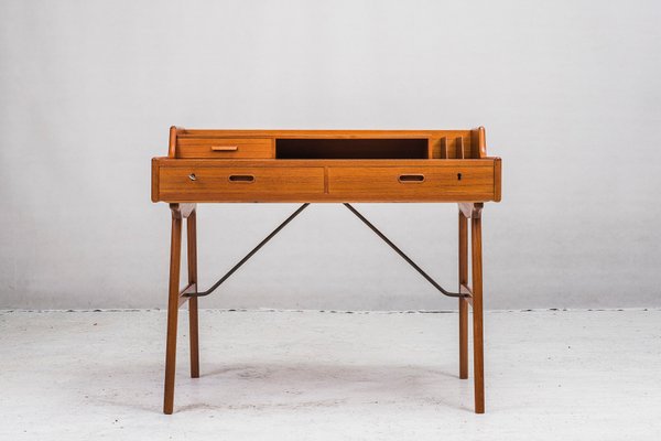 Danish Teak Model 56 Desk By Arne Wahl Iversen 1960s For Sale At