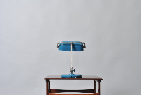 bankers lamp blue