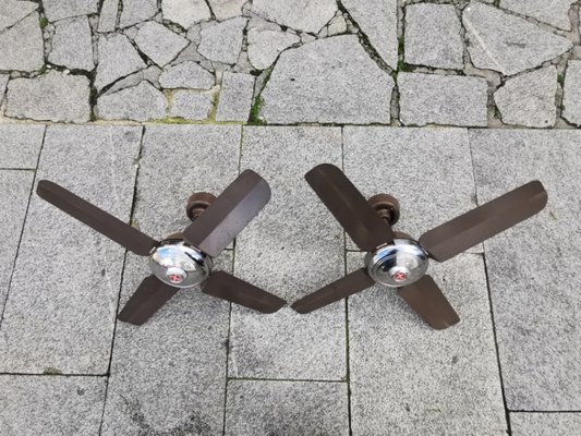 Vintage Ceiling Fans Set Of 2 For, Old Fashioned Ceiling Fans With Lights