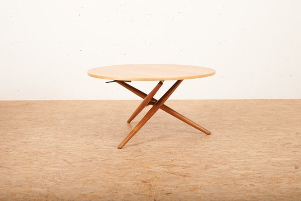 Mid Century Adjustable Teak And Cherrywood Veneer Coffee Table By Jurg Bally For Wohnhilfe 1950s For Sale At Pamono