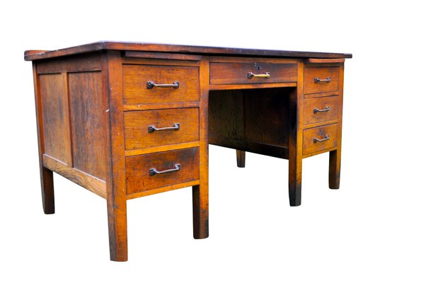Vintage Oak Executive Desk 1930s Bei Pamono Kaufen