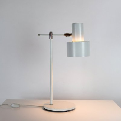 Danish White Lento Table Lamp by Jo Hammerborg for Fog & Mørup, 1960s Danish White Lento Table Lamp by Jo Hammerborg for Fog & Mørup, 1960s
