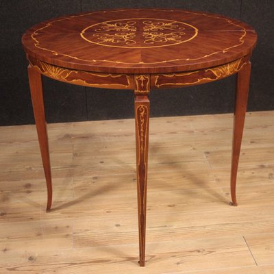Italian Inlaid Wood Game Table 1960s For Sale At Pamono