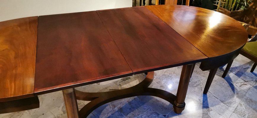 Antiker Franzosischer Empire Esstisch Stuhle Aus Mahagoni Bei Pamono Kaufen