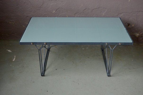 Ikea glass and 2024 metal coffee table