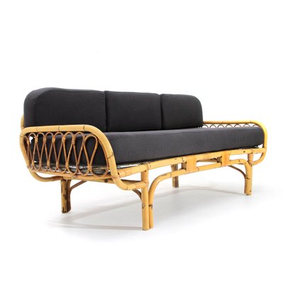 Mid Century Italian Rattan Sofa Bed 1950s For At Pamono Mid Century Italian Rattan Sofa Bed