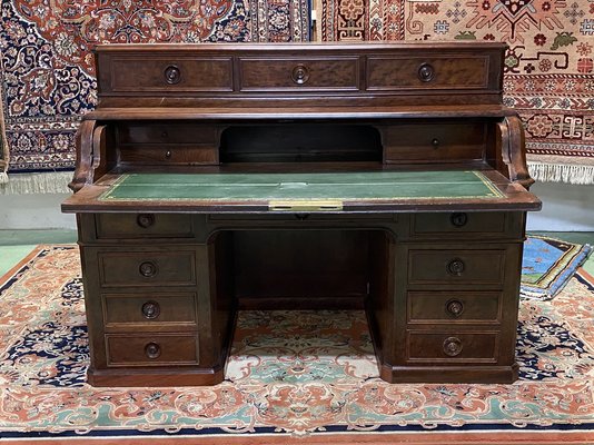 Antique Mahogany Desk For At Pamono Antique Mahogany Desk For At Pamono, Antique Mahogany Desk With Drawers