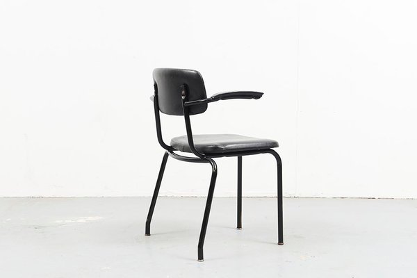 Mid Century Black Leatherette Dining Chair From Ahrend De Cirkel For Sale At Pamono