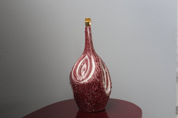 burgundy ceramic table lamps